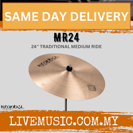 Istanbul Agop Cymbals MR24 24" Traditional Medium Ride Cymbal ( MR-24 / MR 24 )