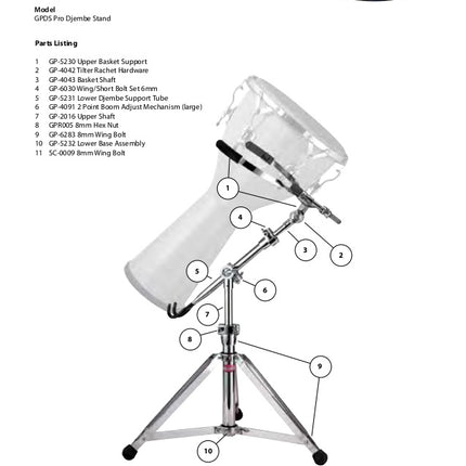 Gibraltar GPDS Heavy Duty Pro Djembe Stand