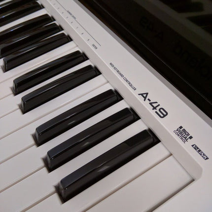 Roland A-49 49-Keys MIDI Keyboard Controller with USB Cable - White (A49)