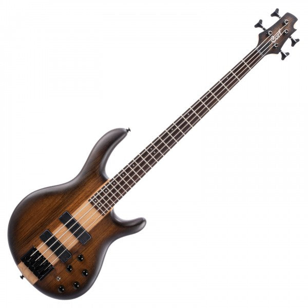 Cort C4 Plus OVMH 4-String Electric Bass Guitar Jatoba Fretboard with Bag - Antique Brown Burst