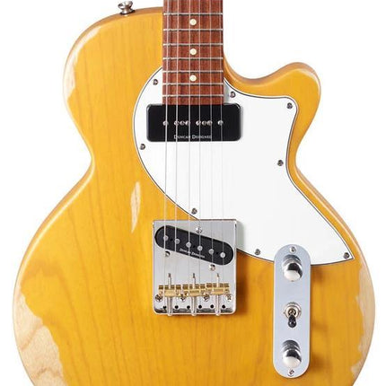 Cort Sunset TC Electric Guitar Jatoba Fretboard with Gig Bag - Worn Butter Blonde
