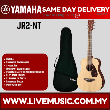 Yamaha JR2 3/4 Size Folk Beginner Acoustic Guitar for 8-12 years old - (JR-2 / JR 2)