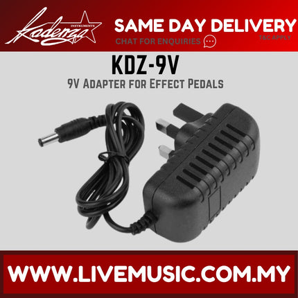 Kadenza KDZ-9v Power Adapter For Guitar Effect Pedal BOSS/MXR/Zoom ( KDZ9V )