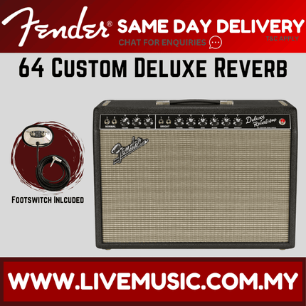 Fender 64 Custom Deluxe Reverb Guitar Combo Tube Amplifier