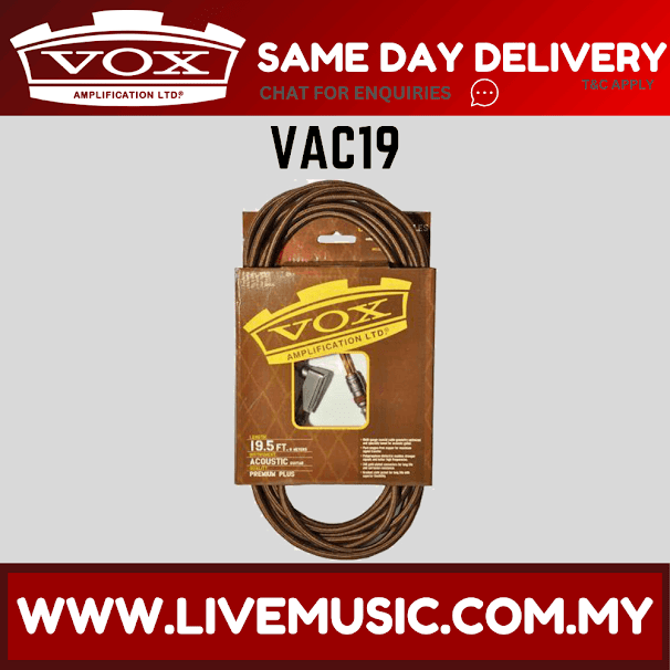 Vox VAC19 - 19 ft Acoustic Instrument Cable (VAC-19/VAC 19/VAC)