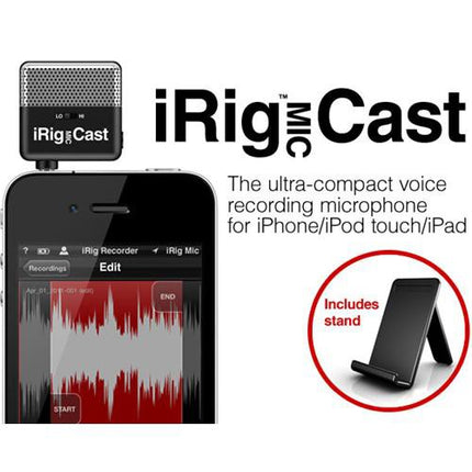IK Multimedia iRig Mic Cast - Compact Voice Microphone for Android/IOS (MicCast/Mic-Cast)