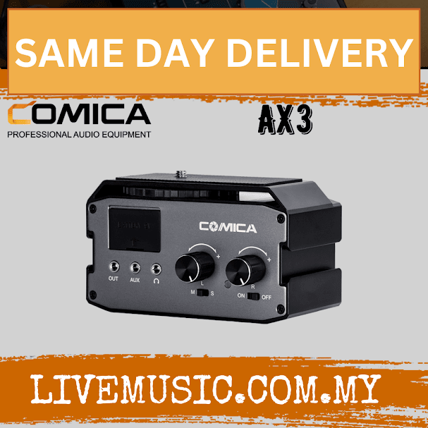 Comica CVM-AX3 XLR Combo Jack Dual Channel Audio Mixer (AX-3 AX 3)
