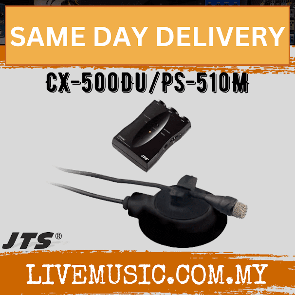 JTS CX-500Du/PS-510M Dual Transducer Instrument Microphone supplied with PS-510M (CX500Du/PS510M)