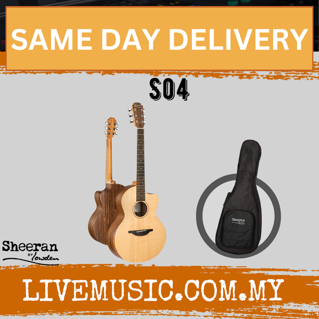 Sheeran by Lowden S04 Acoustic Guitar w/ Figured Walnut Body & Sitka Spruce Top ( S-04 / S 04 )