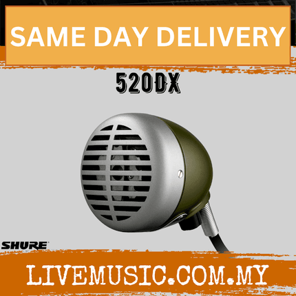 Shure 520DX Microphone for Harmonica ( 520-DX 520 DX )