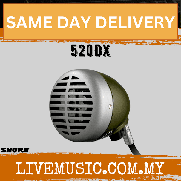 Shure 520DX Microphone for Harmonica ( 520-DX 520 DX )