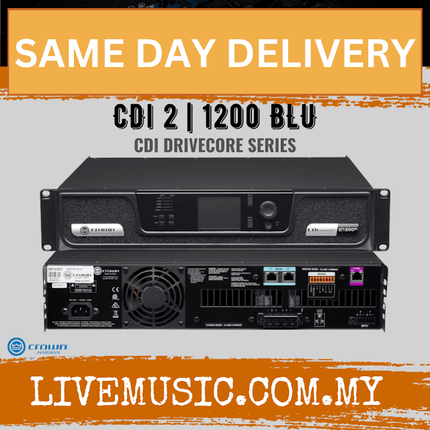 Crown CDi 2|1200BLU 2-Channel DriveCore Series Power Amplifier with BLU Link ( CDi 21200 / CDi21200 )