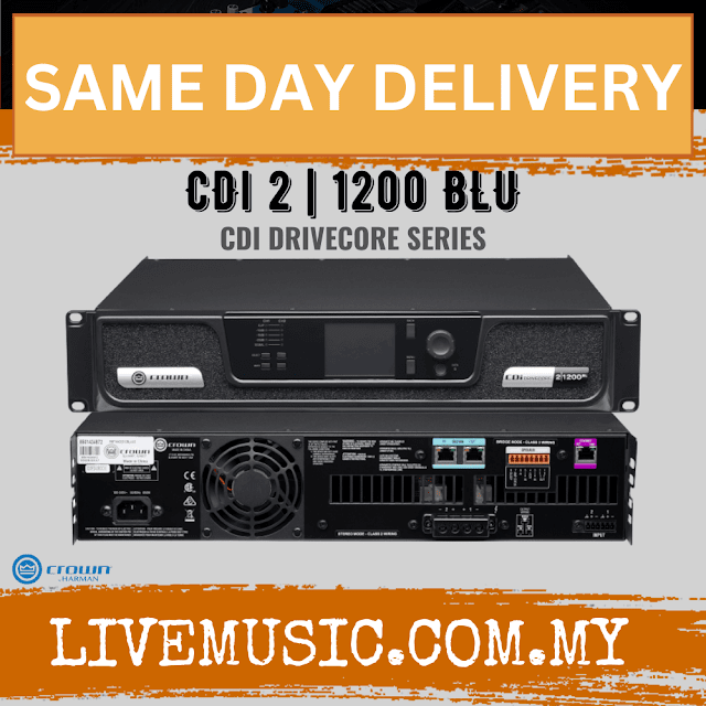 Crown CDi 2|1200BLU 2-Channel DriveCore Series Power Amplifier with BLU Link ( CDi 21200 / CDi21200 )