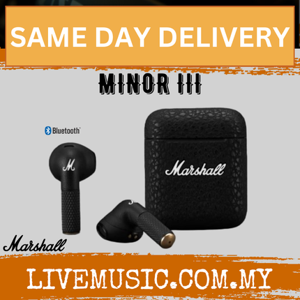 Marshall CE Minor III True Wireless Headphone - Black / Burgundy / Cream ( MINORIII / MINOR-III )
