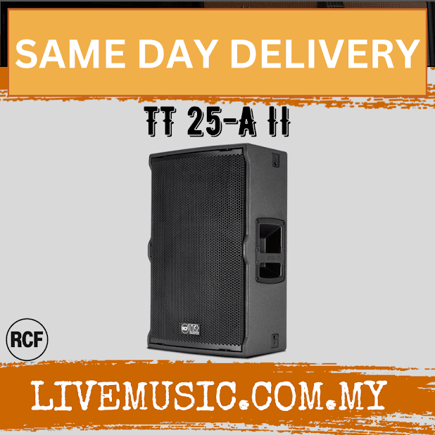 RCF TT 25-A II 2-Way Active High-Output Speaker - Each / Pair ( TT 25 A II / TT25A )