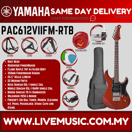 Yamaha PAC612VIIFM Pacifica Electric Guitar -Root Beer ( PAC 612VIIFM / PAC-612VIIFM )