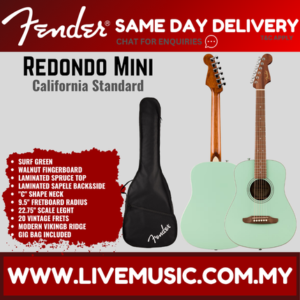 Fender California Standard Redondo Mini Guitar w/Bag