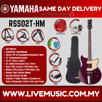 Yamaha Revstar Standard RSS02T Electric Guitar - Hot Merlot ( RSS02T / RSS 02T )