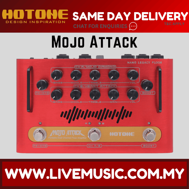 Hotone Mojo Attack Floor Amplifier Guitar Effects Pedal