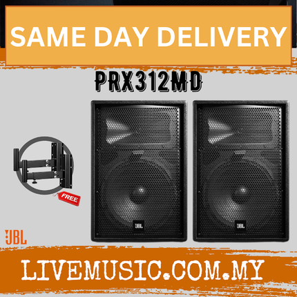 JBL PRX312MD 12" 2-Way Passive Loudspeaker With Speaker Stand - Each / Pair ( PRX-312MD / PRX 312MD )