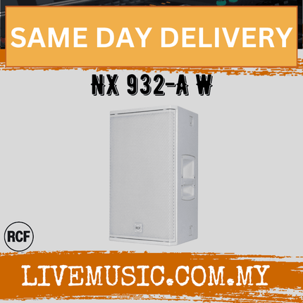 RCF NX 932-A 12'' 2-Way Active Speaker w/Speaker Stand And Cable - White - Each / Pair ( NX932 / NX932A )