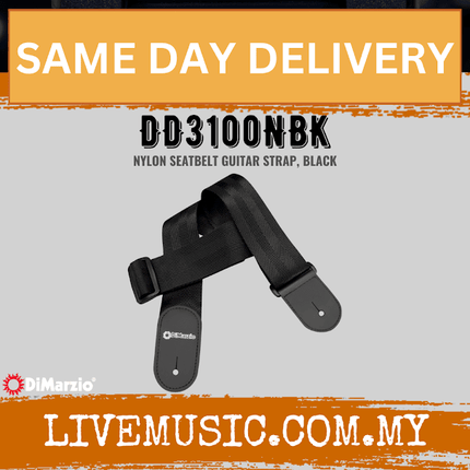 DiMarzio DD3100NBK 2″ Nylon Seatbelt Guitar Strap (DD3100 NBK/DD3100-NBK)
