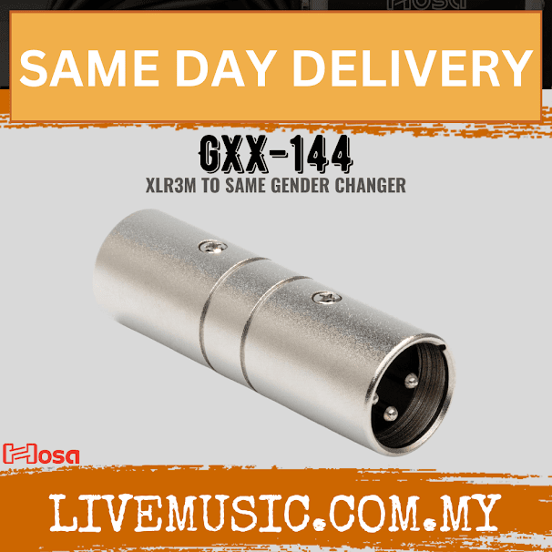 Hosa GXX-144 Gender Changer, XLR3M to Same (GXX144/GXX 144)