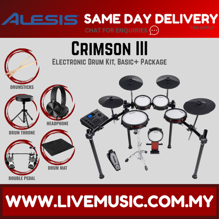 Alesis Crimson III Electronic Drum Kit With Mesh Heads ( Crimson 3 Crimson3 CrimsonIII )