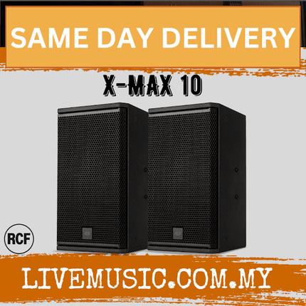 Rcf X-MAX 10 High Power Two-way Speaker With Speaker Stand and Cable - Each / Pair ( XMAX10 / X MAX 10 )