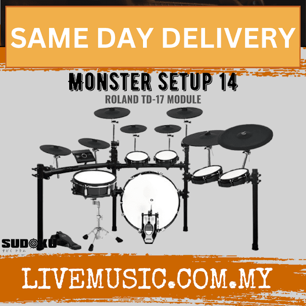 Sudoku Monster Setup 14 Pieces Electronic Digital Drum Set