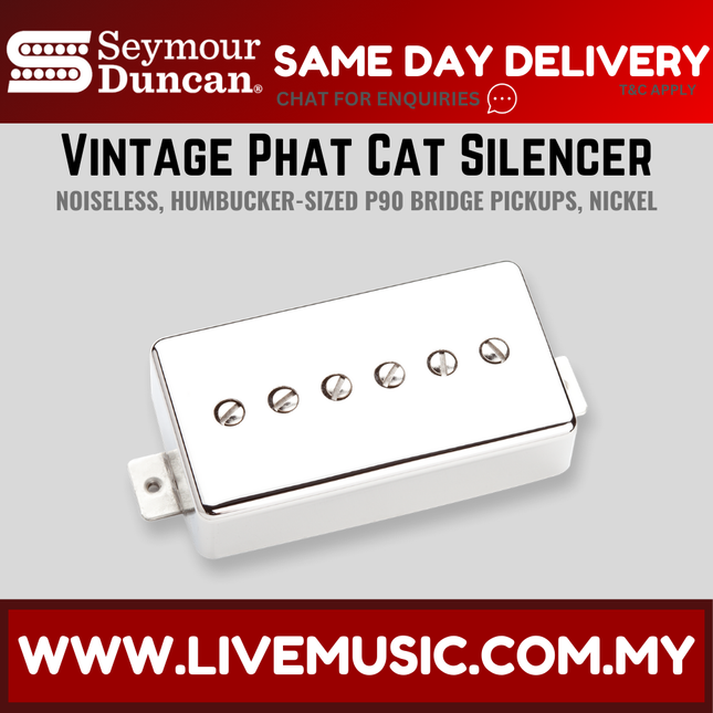 Seymour Duncan Phat Cat Silencer Vintage Bridge Pickup - Nickel