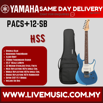 Yamaha PACS+12 Pacifica Standard Plus Electric Guitar - Sparkle Blue ( PACS+12 / PACS+12 )