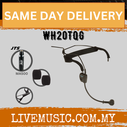 Shure WH20TQG Headset Mic with TA4F Connector for Shure Bodypack Transmitters With MA500 Adapter (WH20 TQG / WH20-TQG)