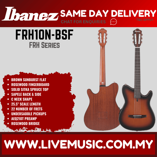 Ibanez FRH10N Frh Series Classical Acoustic Electric Guitar Without Accessories ( FRH-10N / FRH 10N )