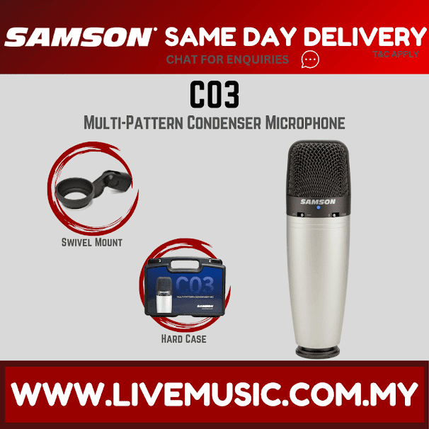 SAMSON C03 CO3 MULTI-PATTERN CONDENSER MICROPHONE (C03U/C0 3)