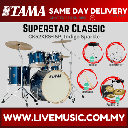 Tama Superstar Classic CK52KRS 5-Piece Drum Set With Paiste101 Cymbal Set - ( CK-52KRS )