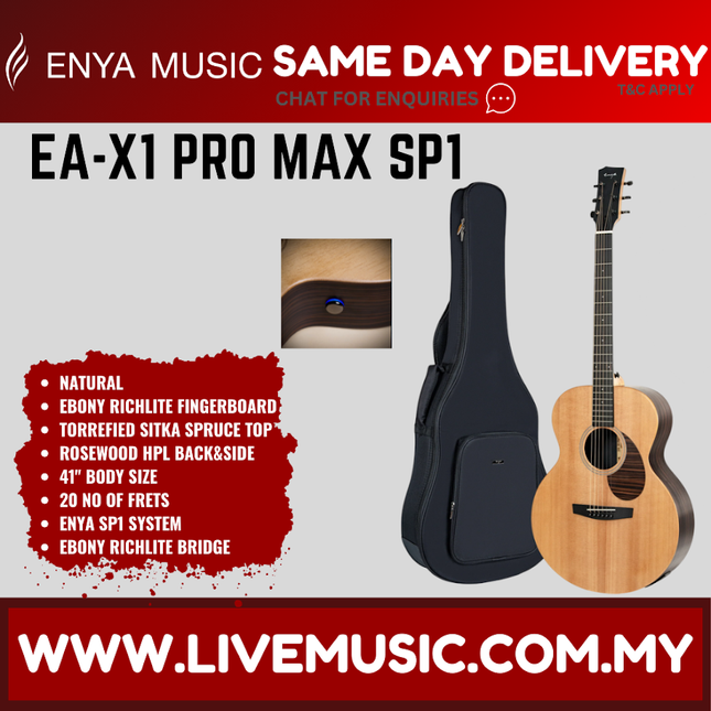 ENYA EA-X1 PRO MAX SP1 Acoustic Guitar - Natural ( EAX1PROMAXSP1 EA-X1 )