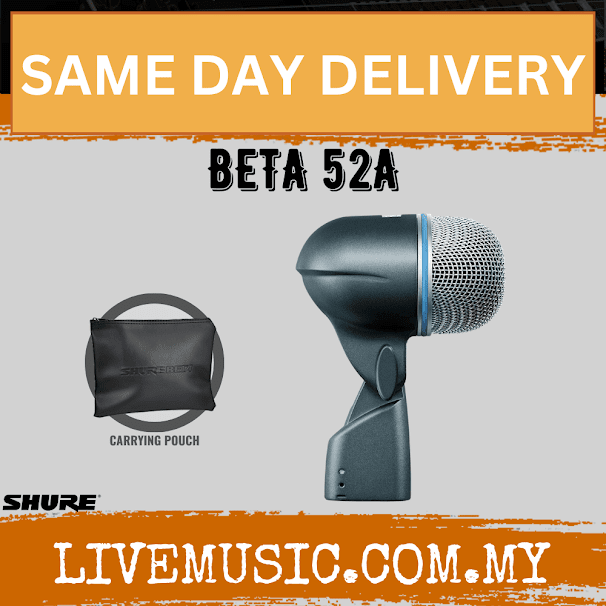 Shure BETA 52A Supercardioid Dynamic Kick Drum Microphone ( BETA-52A / BETA52A )