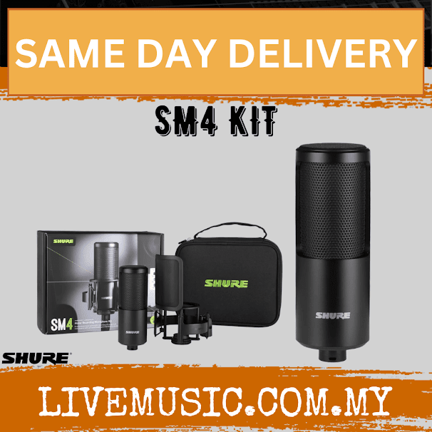 Shure SM4 Dual-diaphragm Condenser Home Recording Microphone Kit ( SM4KIT / SM4 KIT / SM4-KIT )