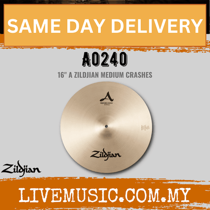 Zildjian A0240 16″ Medium Crash Cymbal (A0240)