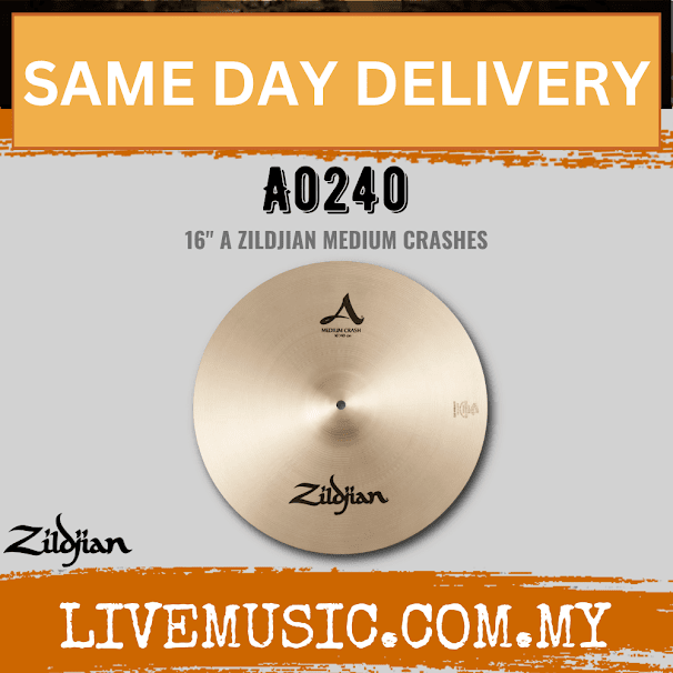 Zildjian A0240 16″ Medium Crash Cymbal (A0240)