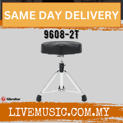 Gibraltar 9608-2T 2-Tone Compact Saddle Seat Drum Throne (9608 2T)