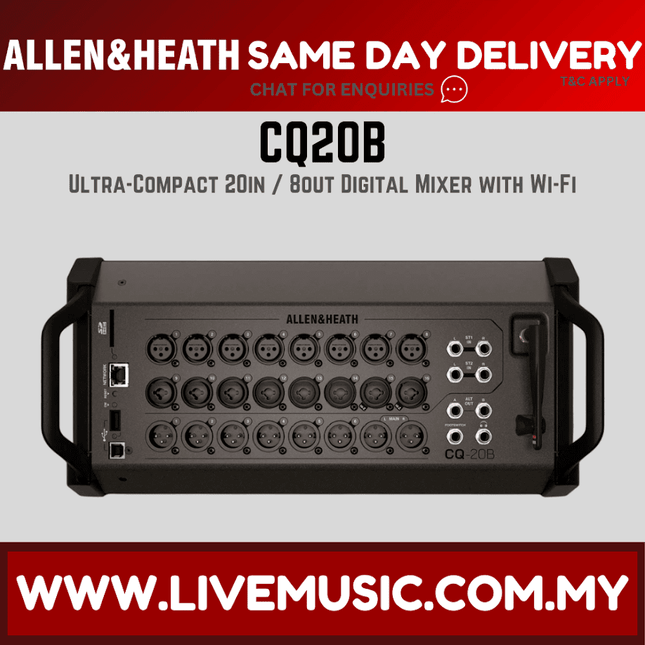 Allen & Heath CQ20B 20" SD/USB recording Digital Mixer ( CQ-20B / CQ 20B )