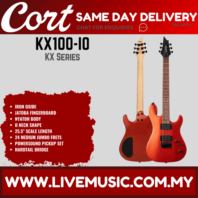 Cort KX100 Electric Guitar Jatoba Fretboard with Bag - Iron Oxide ( KX-100 / KX 100 )