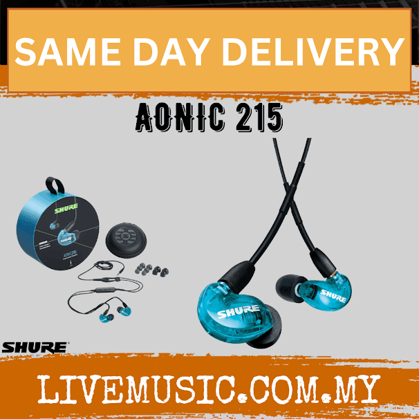 Shure AONIC 215 Sound Isolating Earphones - Blue / White / Black / Clear ( AONIC 215 / AONIC215 / SE215 )