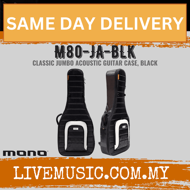 MONO Classic Jumbo Acoustic Guitar Case - Black (M80-JA-BLK)