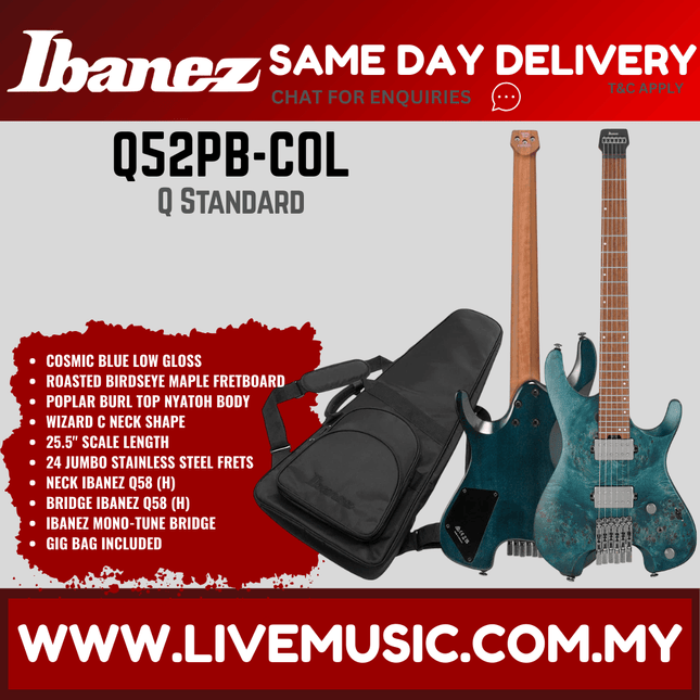 IBANEZ Q52PB-COL Q SERIES ELECTRIC GUITAR, ANTIQUE BROWN STAINED ( Q52PB COL / Q52PBCOL )