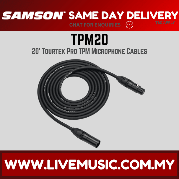 Samson Tourtek Pro TPM20 Microphone Cables ( TPM 20 / TPM-20 )