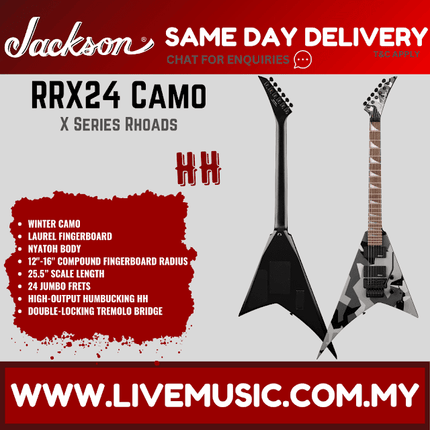 Jackson X Series Rhoads RRX24 Electric Guitar, Winter Camo