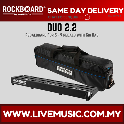Rockboard by Warwick DUO 2.2 w/ Gig Bag, 61.4 x 14.6 cm